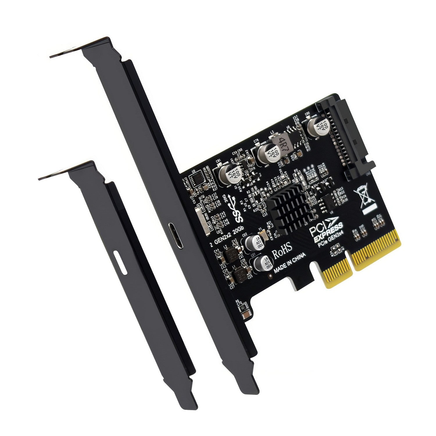 Simplecom EC318v2 PCI-e x4 to USB 3.2 Gen2x2 20Gbps USB-C Expansion Card Simplecom EC318v2 PCI-e x4 to USB 3.2 Gen2x2 20Gbps USB-C Expansion Card